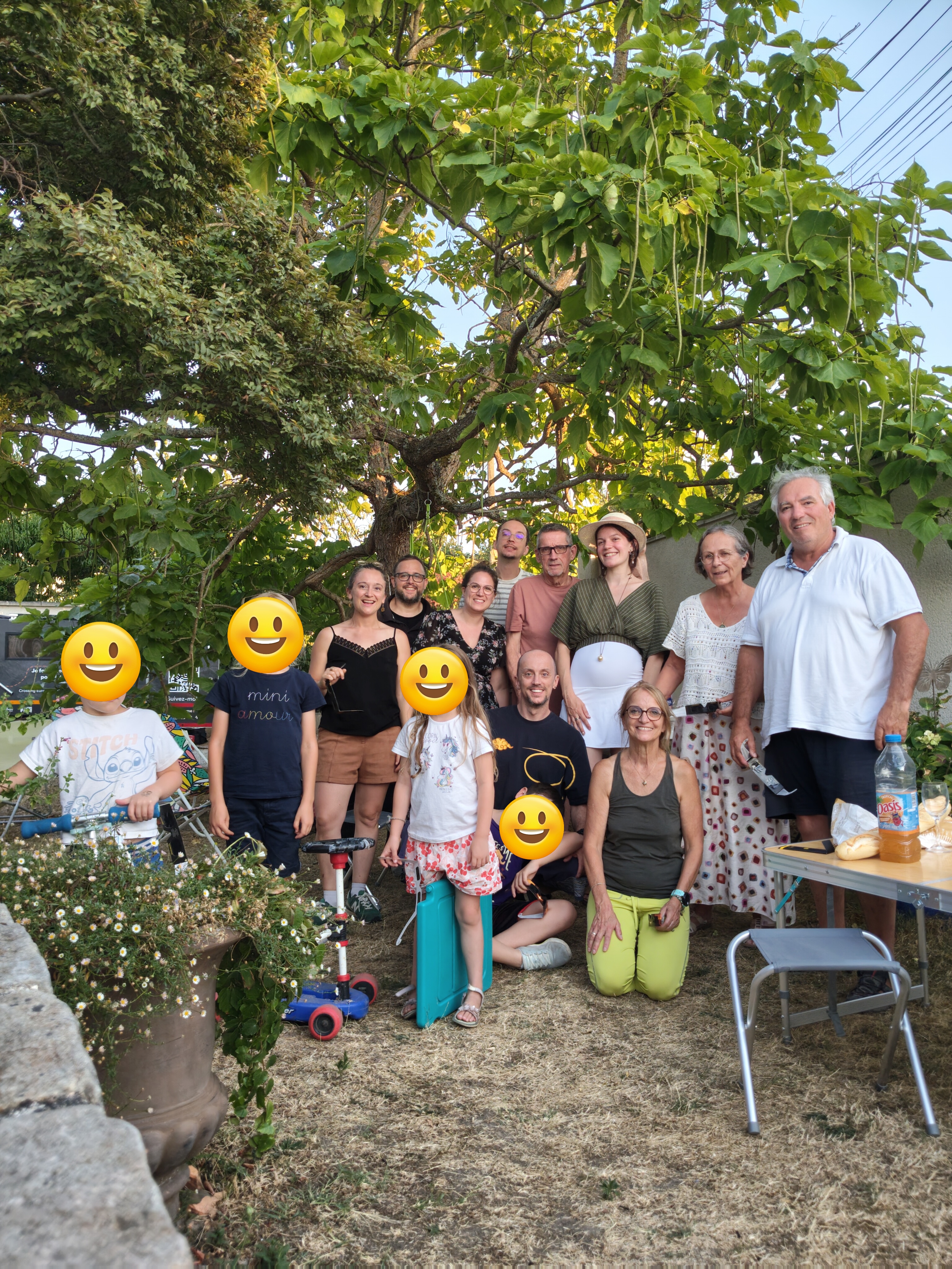 Dominique, Pascal et leur famille
