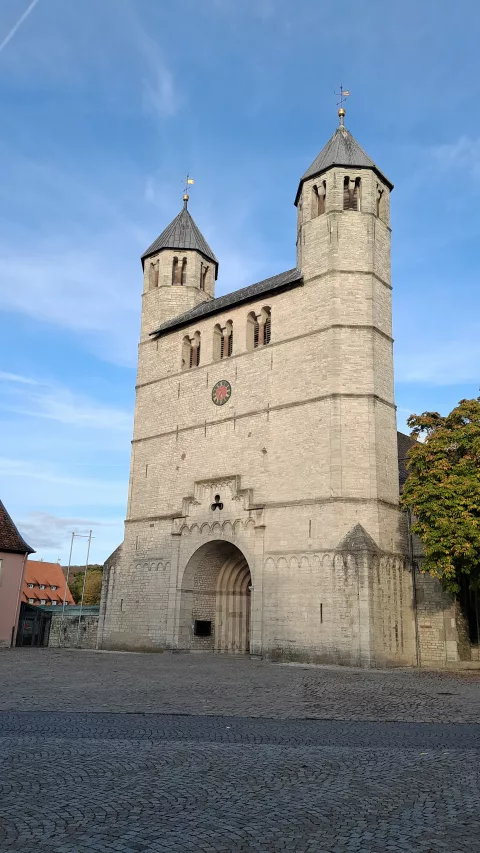 This church looks like a fortified castle.
