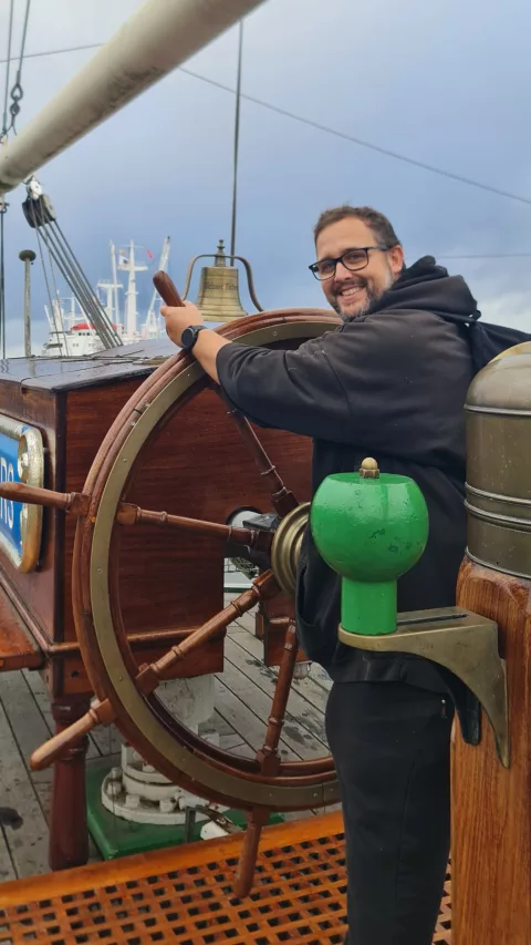 2e fois que je pilote un bateau aujourd'hui !